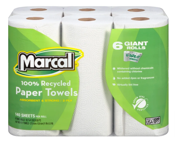 MARCAL U-SIZE-IT ROLL PAPER TOWELS