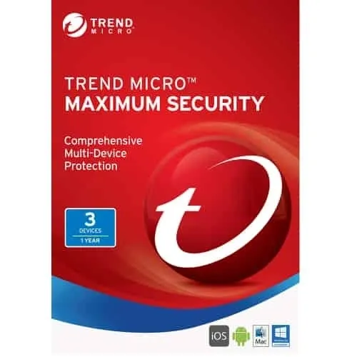 TREND MICRO MAXIMUM SECURITY 1 YEAR 5 DEVICES
